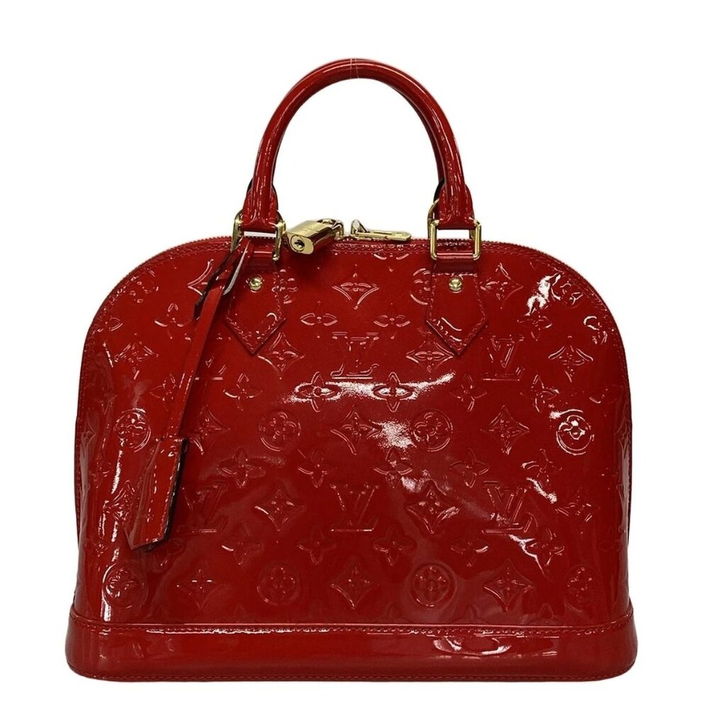 LOUIS VUITTON Alma PM Rose Indian Monogram Vernis -Handbag 873-043025 - Picture 1 of 14